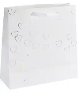 Geschenktüte Herzen, silber