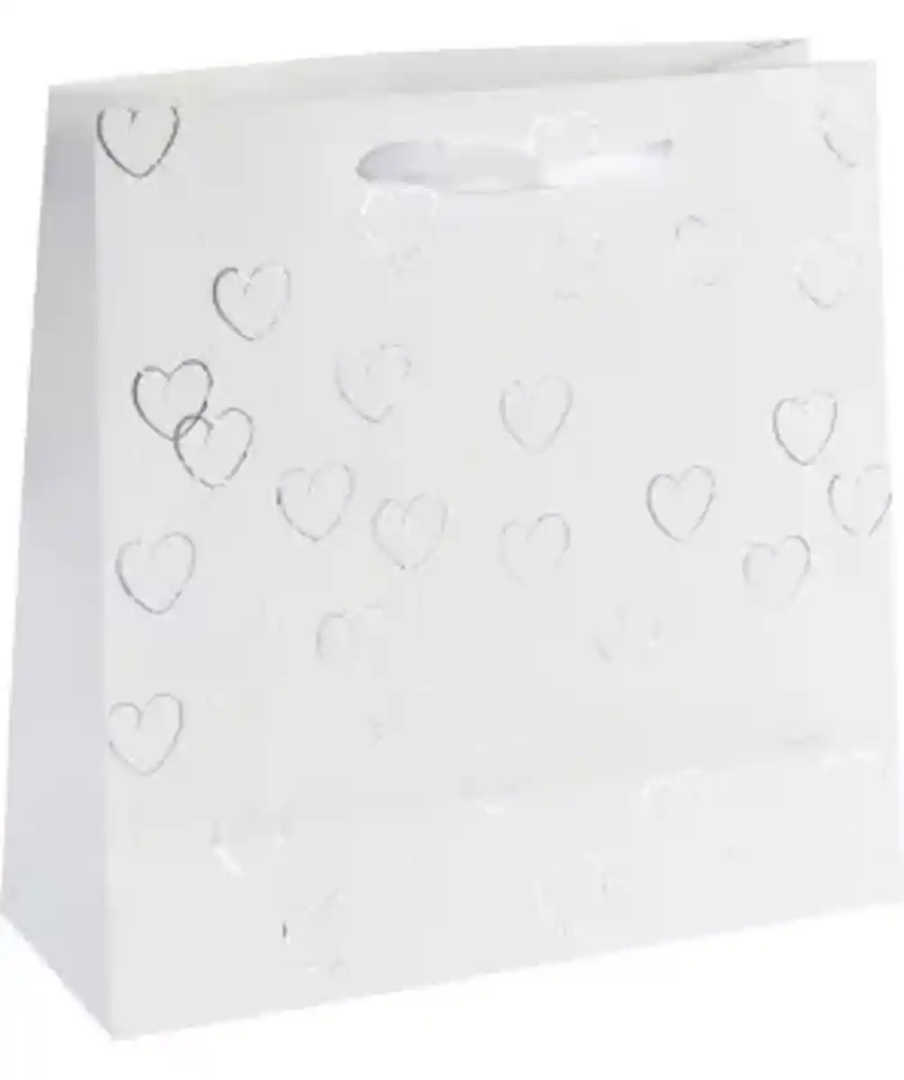 Bild 1 von Geschenktüte Herzen, silber