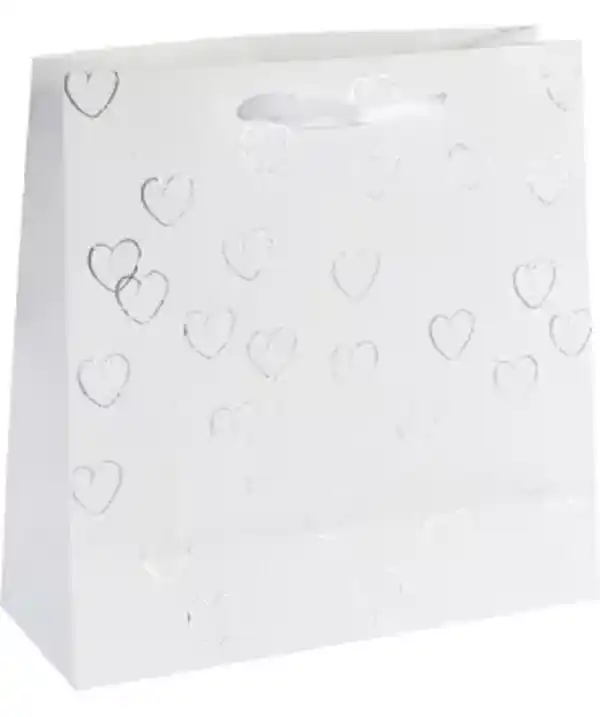 Bild 1 von Geschenktüte Herzen, silber
