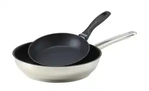 Meisterkoch Pfannenset  OMNI ¦ schwarz ¦ Edelstahl,Aluminium Töpfe & Pfannen & Zubehör > Topf und Pfannen-Sets - Möbel Kraft