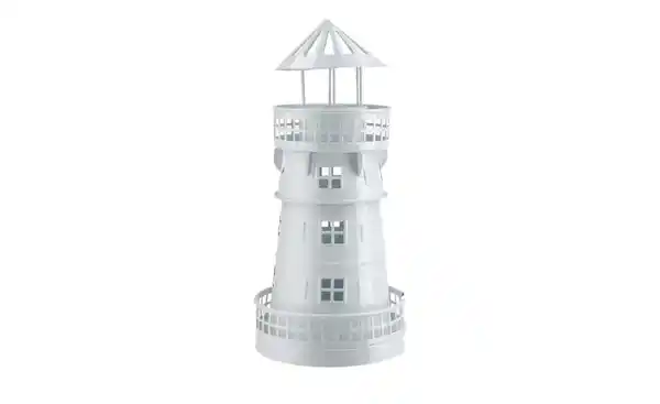 Bild 1 von Teelichthalter "Leuchtturm"   ¦ weiß ¦ Eisen ¦ Maße (cm): H: 26,5  Ø: 13.0 Dekoration > Laternen & Windlichter - Möbel Kraft