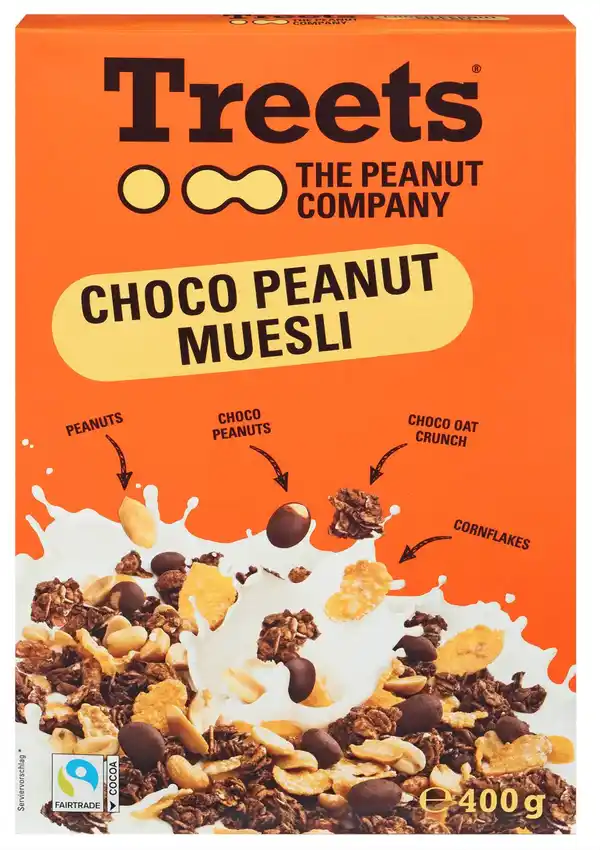 Bild 1 von TREETS Choco-Peanut-Müsli, 400-g-Packg.