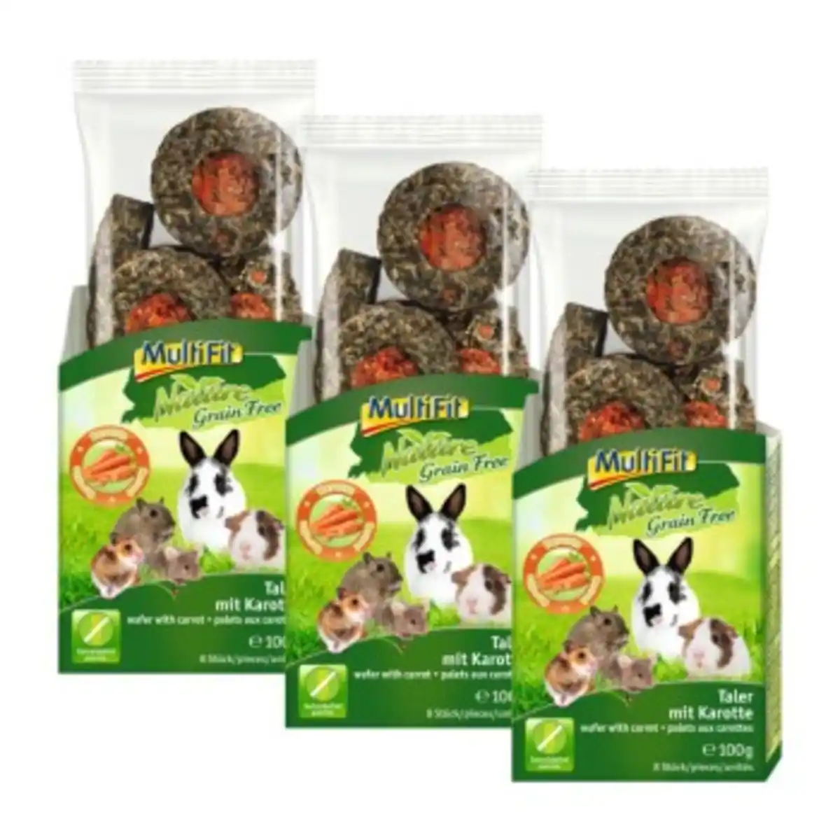 Bild 1 von MultiFit Nature Grainfree Taler 3x100 g mit Karotte