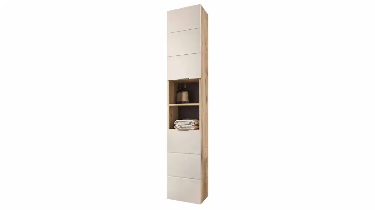 Bild 1 von Bad Hochschrank Viking Eiche - beige 2 Türen Breite 34 cm - KRETA