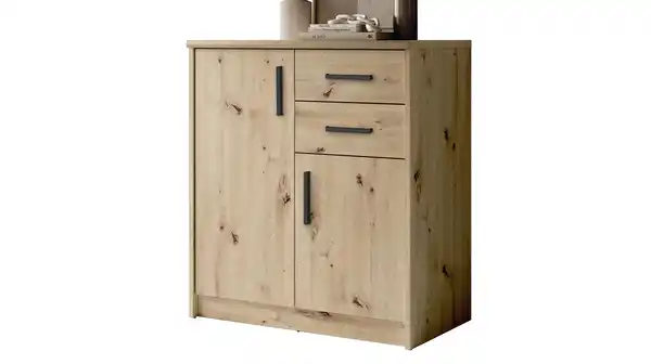 Bild 1 von Kommode mit 2 Schubladen Artisan Eiche 74 x 50 cm - NELLY