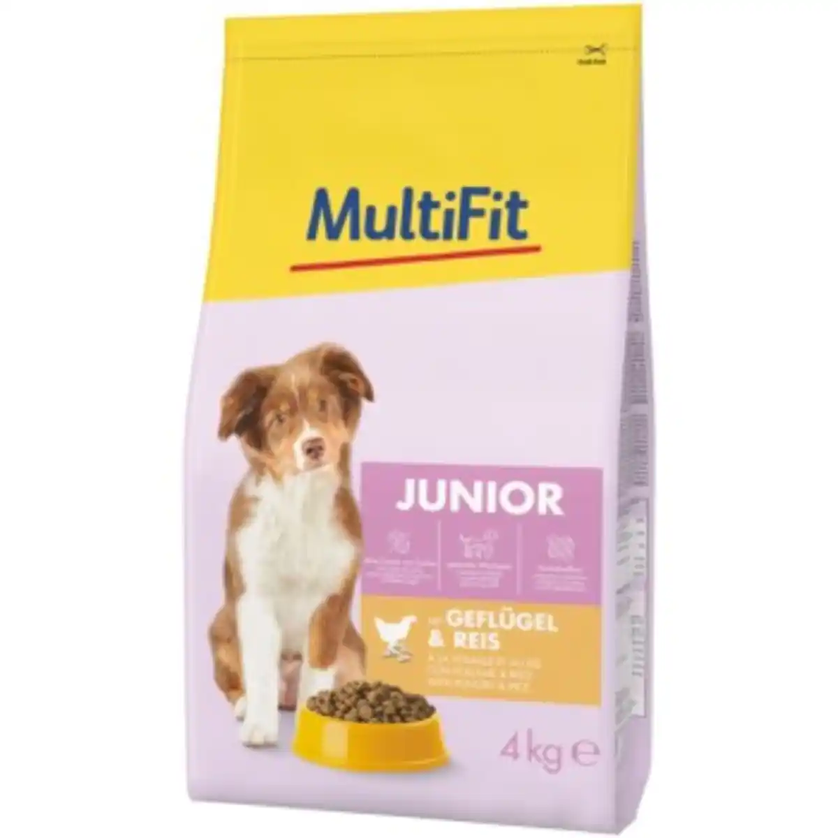 Bild 1 von MultiFit Trockenfutter Hund Junior, mit Geflügel & Reis 3 kg