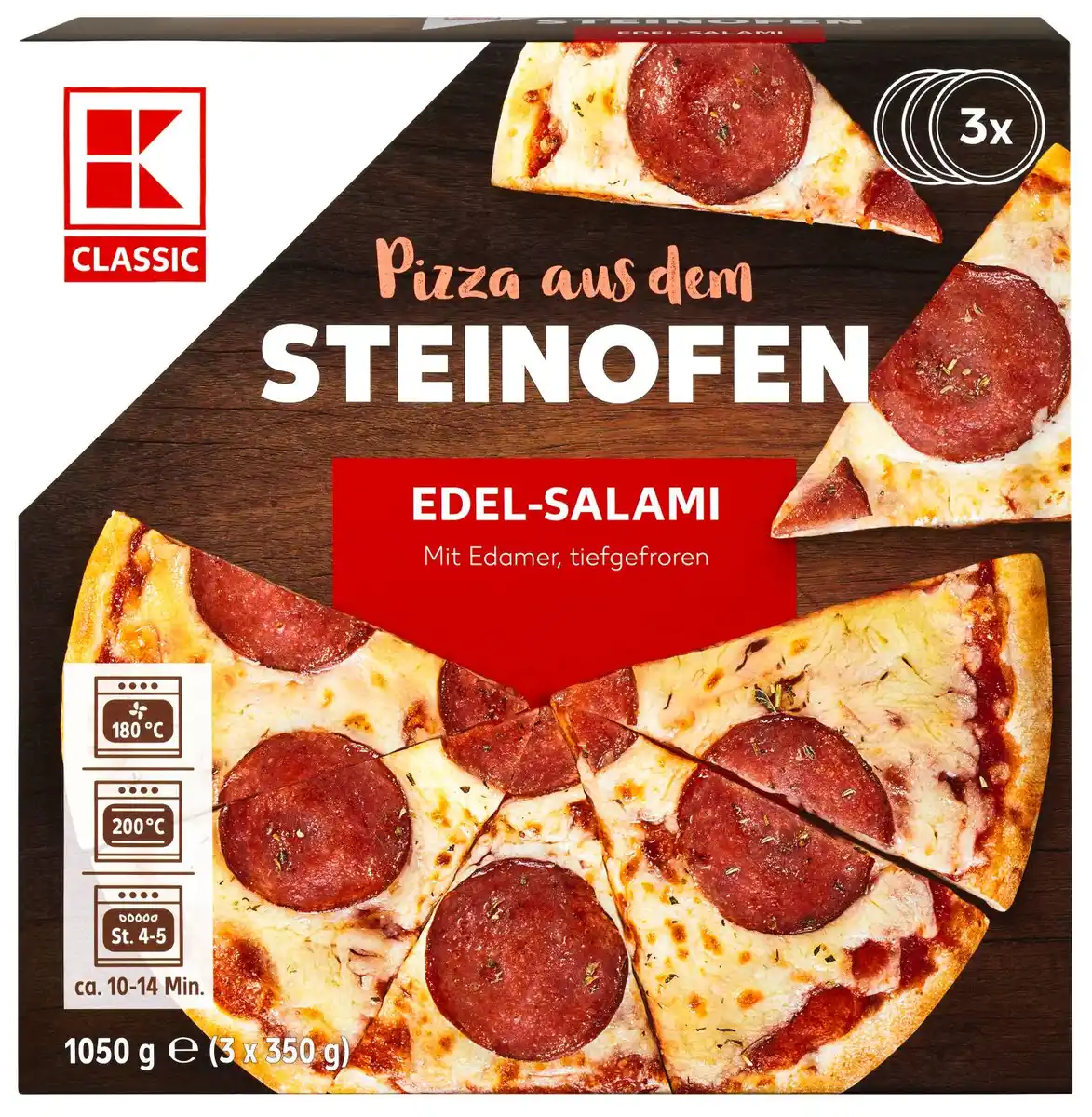 Bild 1 von K-CLASSIC Steinofen-Pizza, 3 St. = 1,05-kg-Packg.