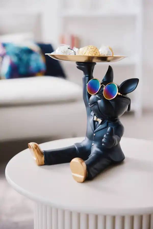 Bild 2 von Deko-Dogge mit rundem Tablett