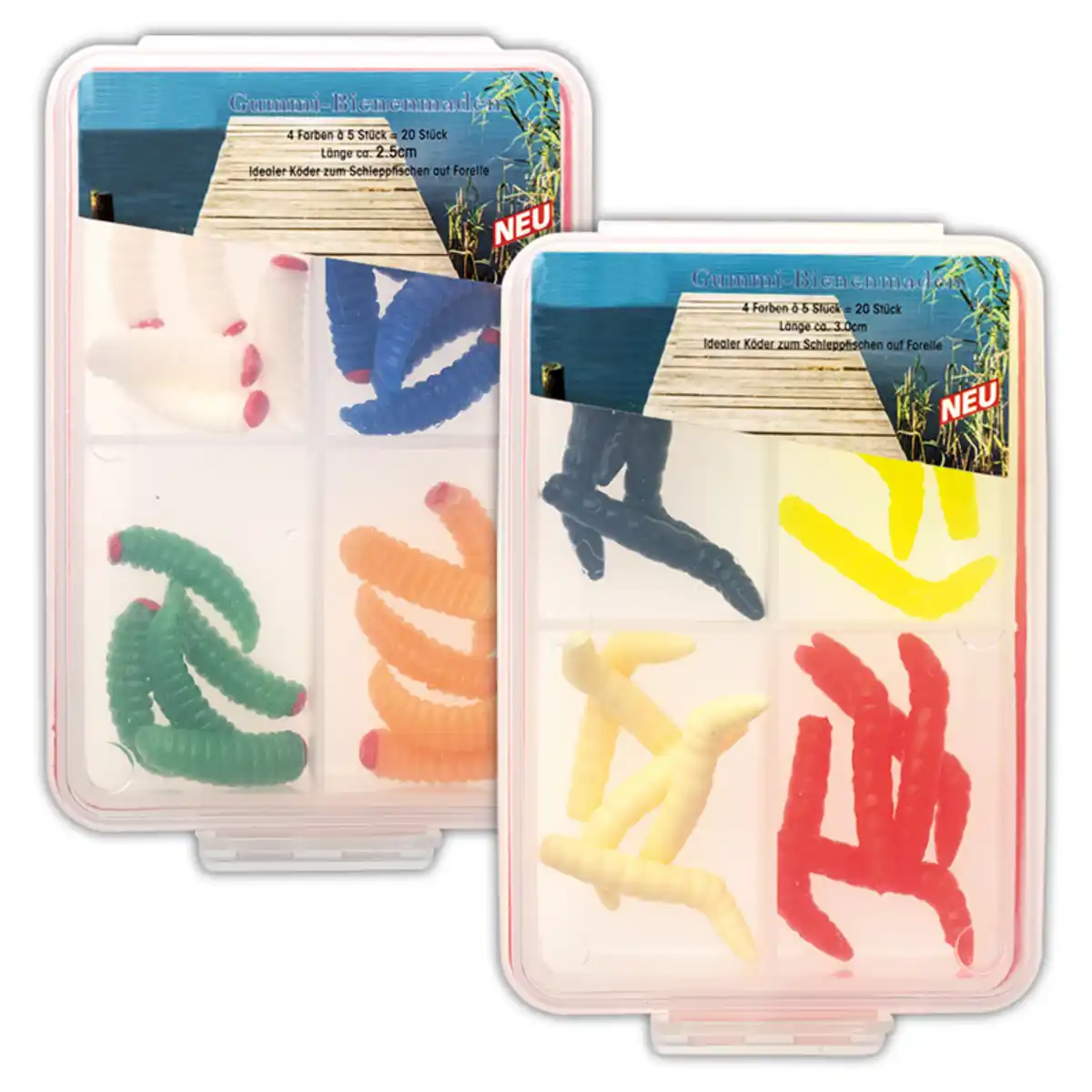 Bild 1 von AllGear Fishing Gummi-Bienenmaden 20tlg.