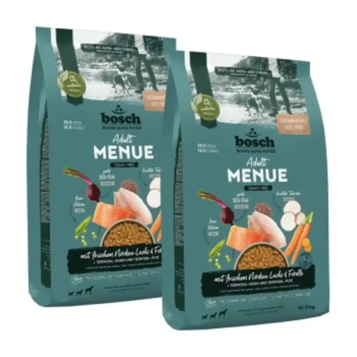 Bild 1 von bosch HPC Trockenfutter Hund Adult Menue Nordsee-Lachs & Forelle 2x12 kg