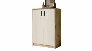 Kommode beige - Artisan Eiche 74 x 50 cm - 2-türig - NELLY
