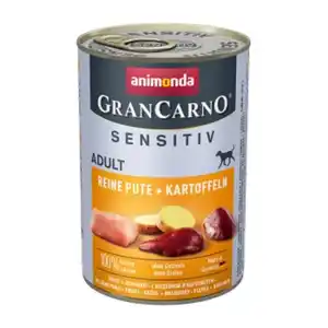 animonda GranCarno Sensitiv Nassfutter Hund Adult, Pute und Kartoffel 6x400 g
