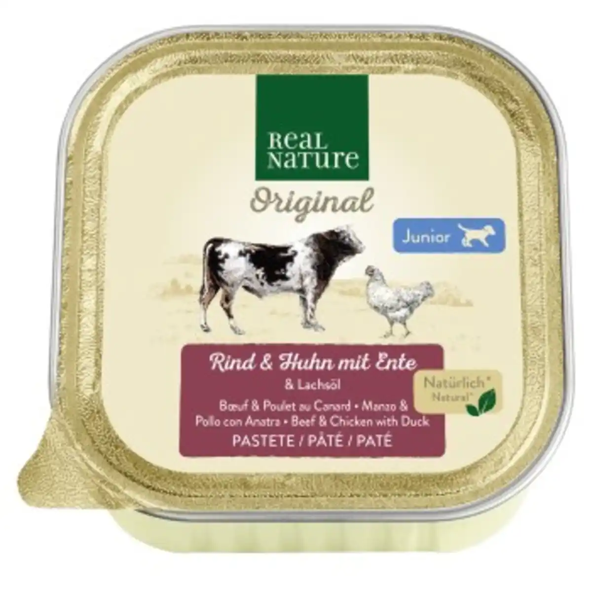 Bild 1 von REAL NATURE Junior Rind & Huhn mit Ente 17x100 g