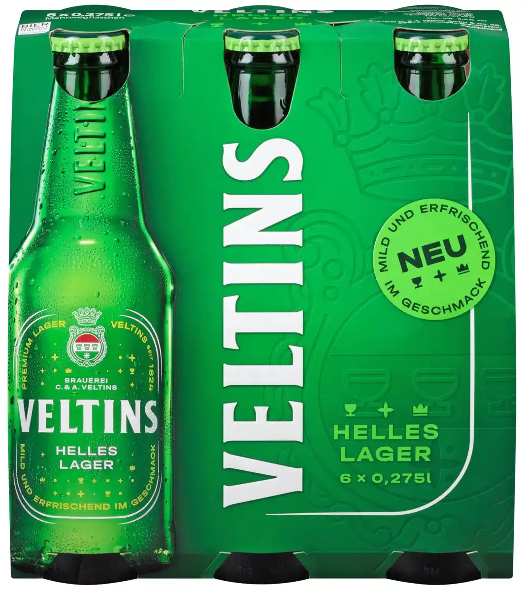 Bild 1 von VELTINS Helles Lager, Packg. 6 x 0,275-l-Fl.