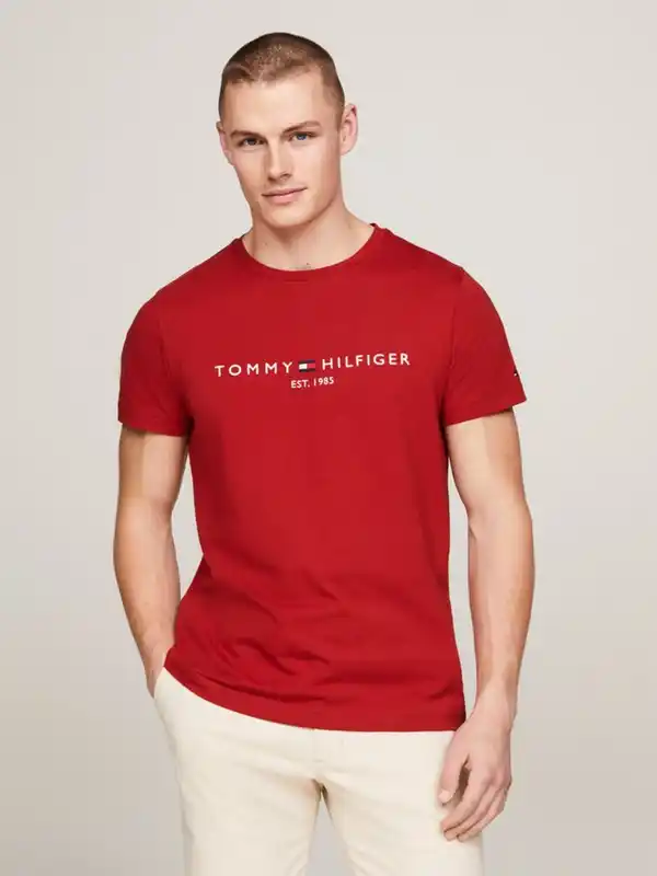 Bild 1 von Tommy Hilfiger T-Shirt TOMMY LOGO TEE aus reiner, nachhaltiger Baumwolle