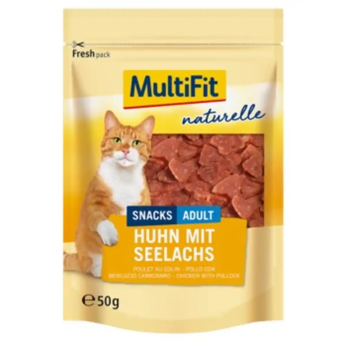 Bild 1 von MultiFit naturelle Huhn & Seelachs Herz 4x50g