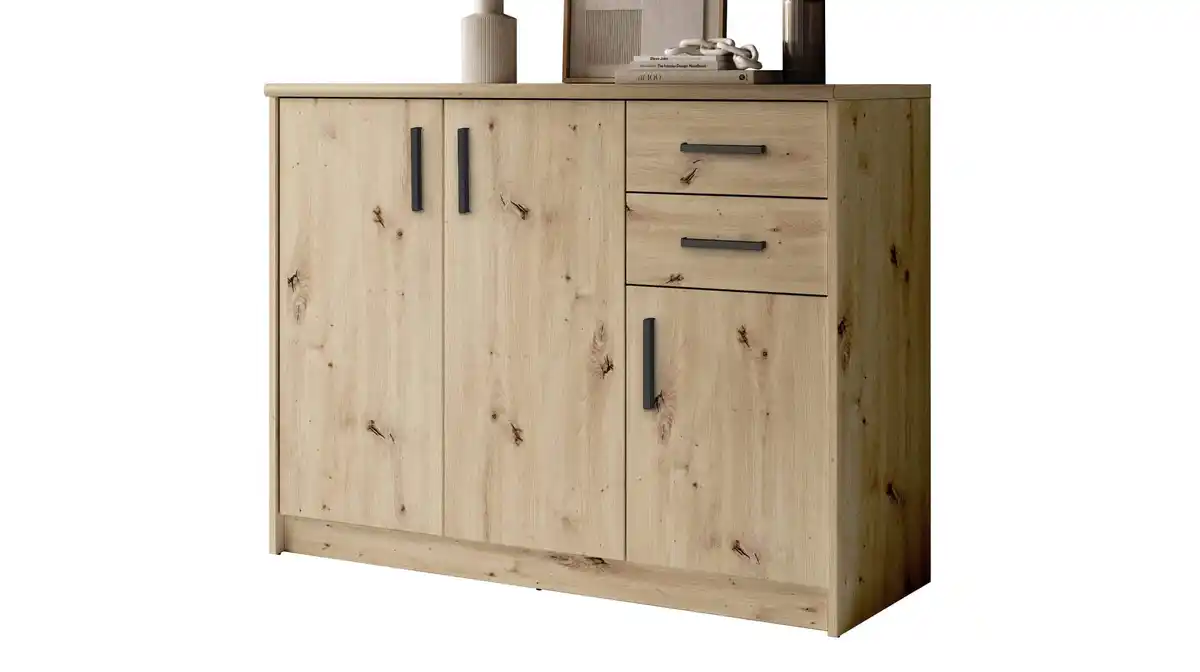 Bild 1 von Kommode mit 2 Schubladen Artisan Eiche 109 x 50 cm - NELLY