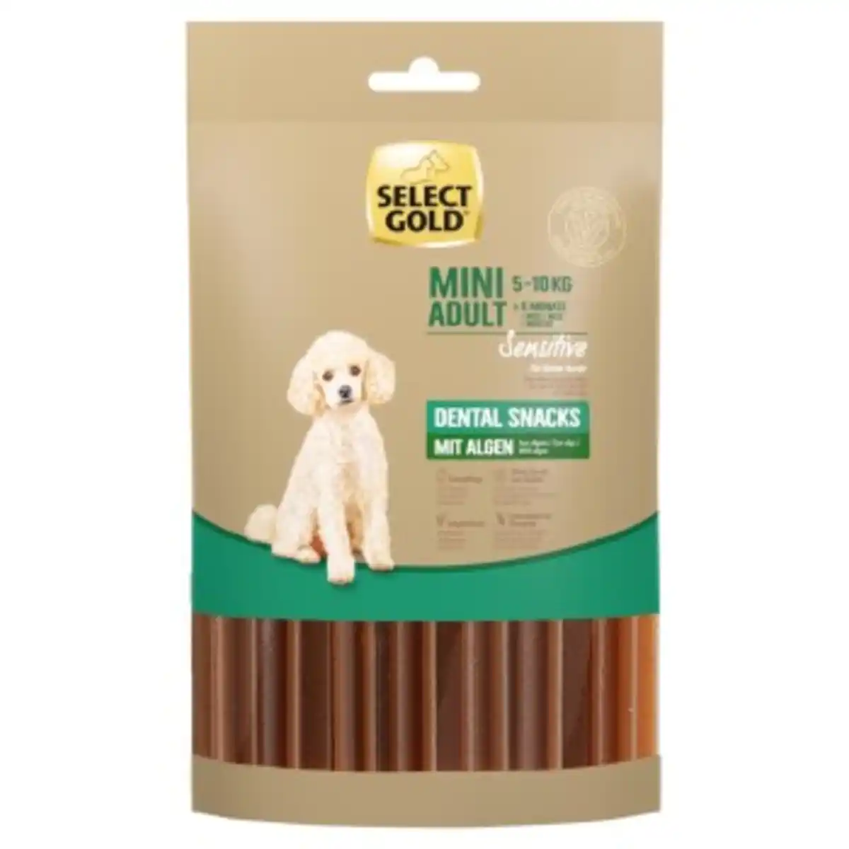 Bild 1 von SELECT GOLD Sensitive Dental Snacks Alge Mini 99 g