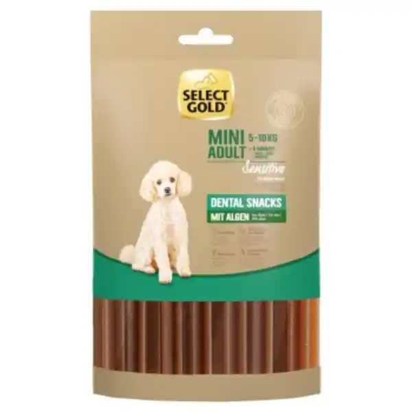 Bild 1 von SELECT GOLD Sensitive Dental Snacks Alge Mini 99 g