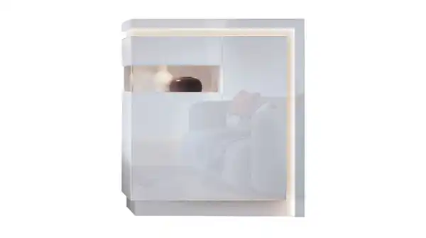 Bild 1 von Highboard mit Beleuchtung weiß Hochglanz 108 cm - LYON