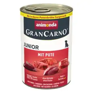 animonda GranCarno Original Nassfutter Hund Junior, Pute 6x400 g