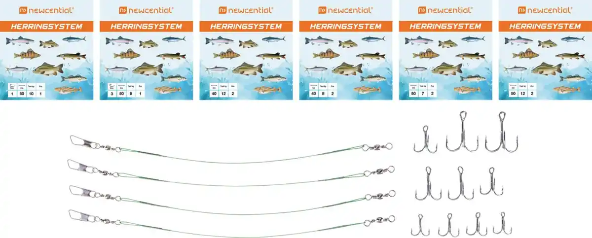 Bild 2 von NEWCENTIAL® Raubfisch-Stahlvorfach-Set, 24-teilig