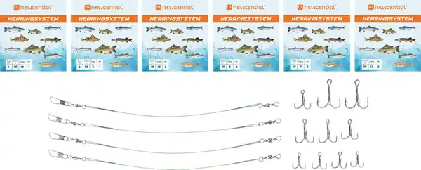 Bild 2 von NEWCENTIAL® Raubfisch-Stahlvorfach-Set, 24-teilig