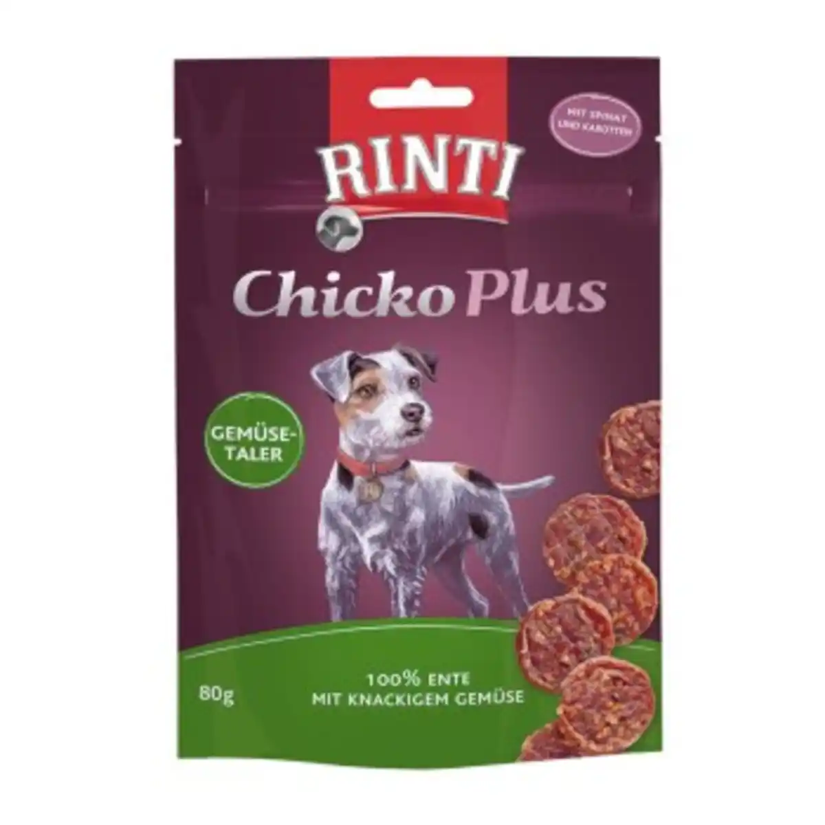 Bild 1 von RINTI Chicko Plus Gemüsetaler, Ente mit Gemüse 12x80 g