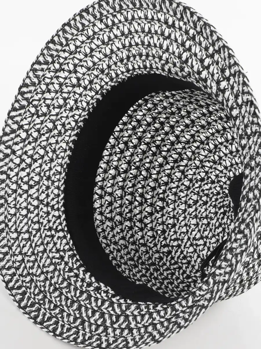 Bild 3 von Damen Strohhut in schwarz-weiß Schwarz