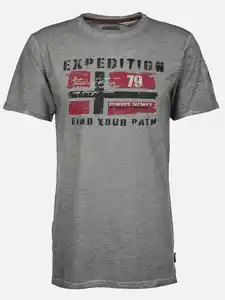 Herren Shirt mit Frontprint Grau