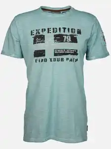 Herren Shirt mit Frontprint Blau