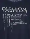 Bild 3 von Damen Shirt mit Glitzerprint und Strassbesatz Marine