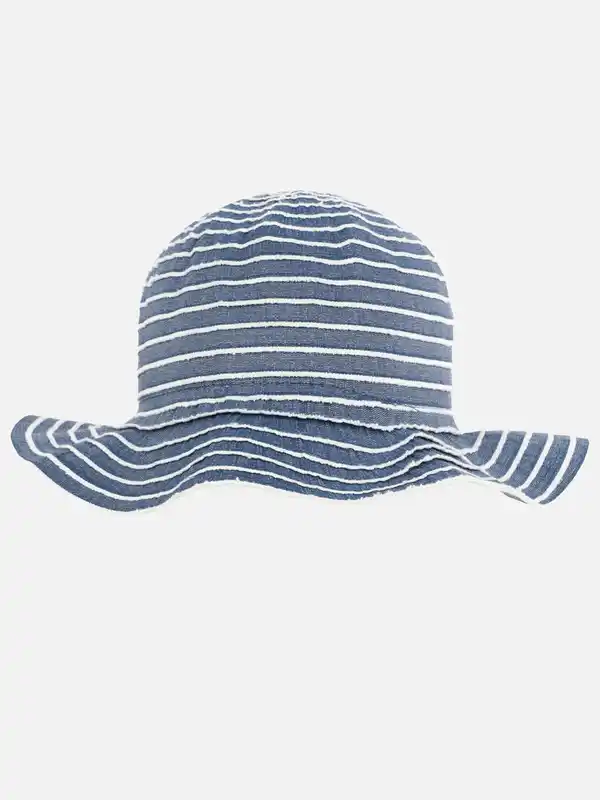 Bild 2 von Damen Hut mit Streifen Blau