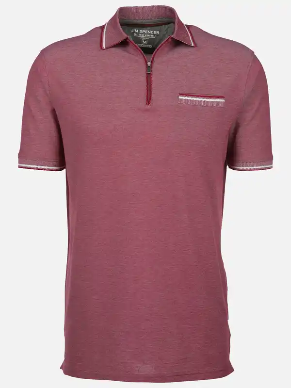 Bild 1 von Herren Poloshirt mit Reißverschluss Rot