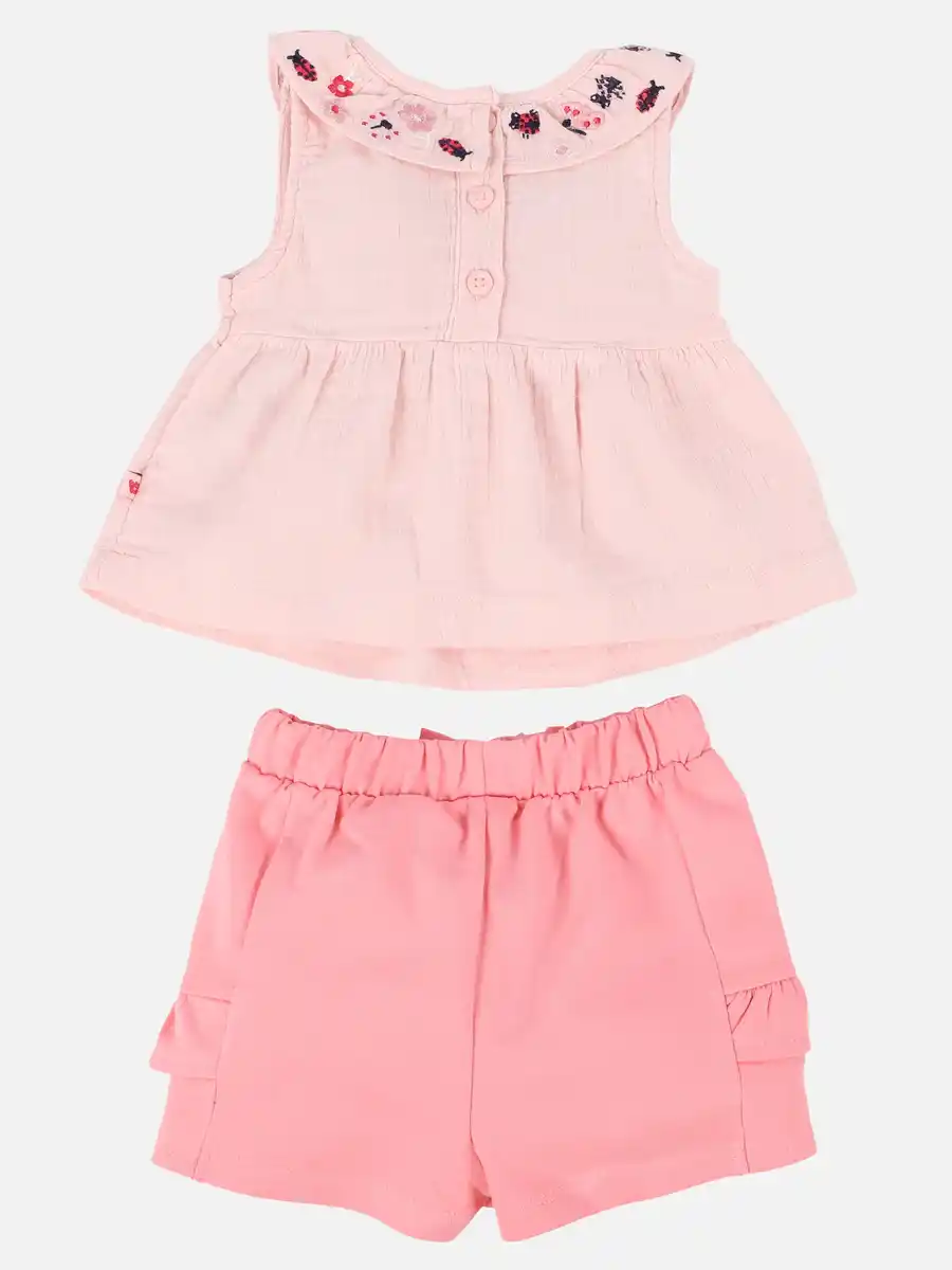 Bild 2 von Baby Mädchen Set, 2tlg., best. aus Tunmika und Hose Rosa