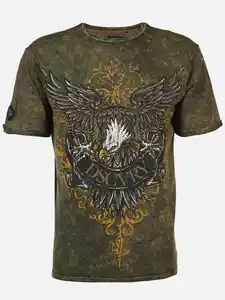 Herren Shirt im Used Look Oliv