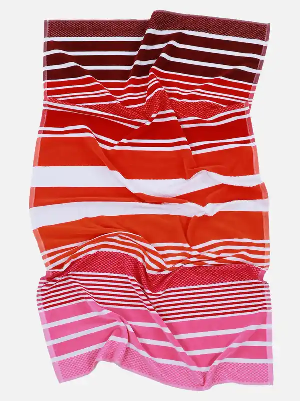 Bild 3 von Strandtuch gestreift 90x165cm Pink