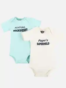 Baby Jungen Sprüche Body im 2er Pack Beige