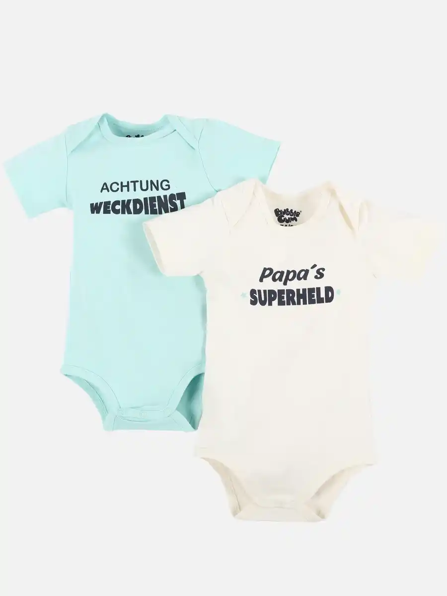 Bild 1 von Baby Jungen Sprüche Body im 2er Pack Beige