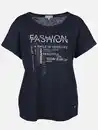 Bild 1 von Damen Shirt mit Glitzerprint und Strassbesatz Marine