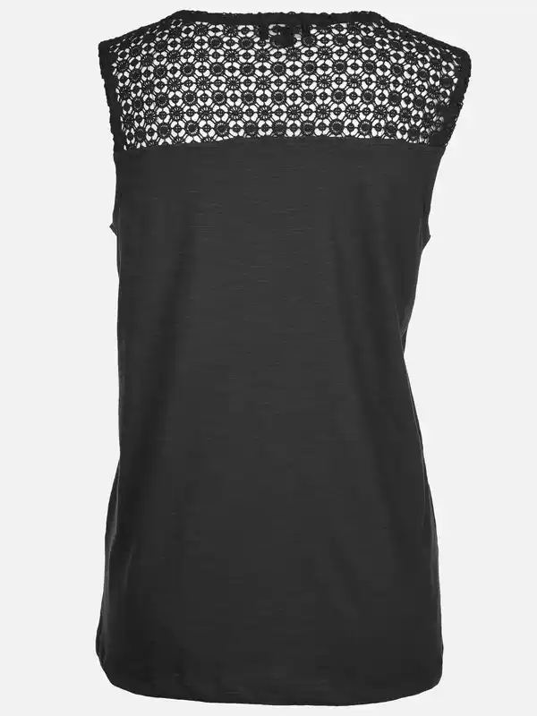 Bild 2 von Damen Tanktop mit Spitzeneinsatz Schwarz