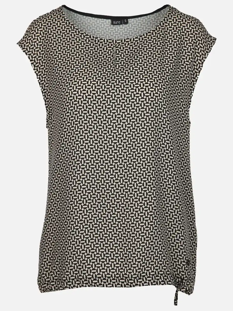 Bild 1 von Damen Top mit Alloverprint Schwarz