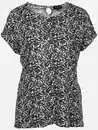 Bild 1 von Damen T-Shirt mit Alloverprint Schwarz