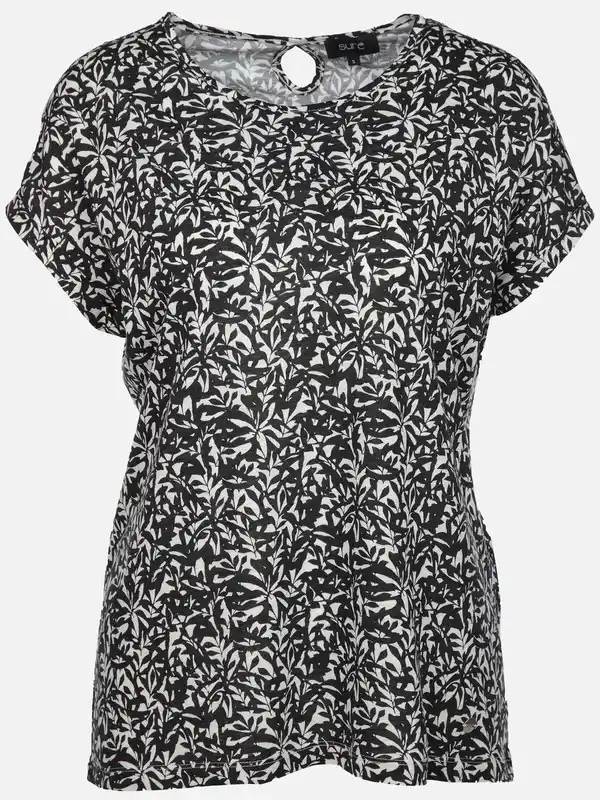 Bild 1 von Damen T-Shirt mit Alloverprint Schwarz