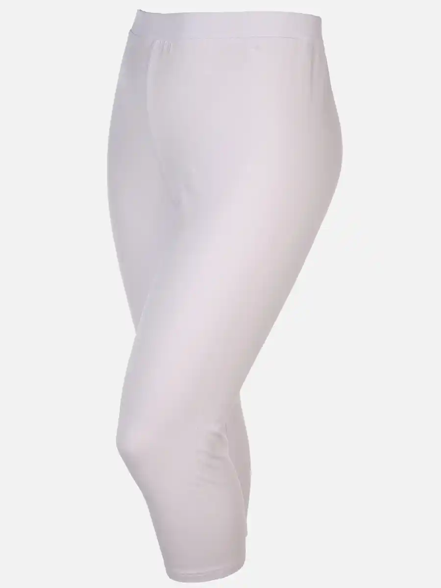 Bild 3 von Große Größen Basic Capri-Leggings Weiß