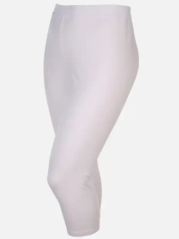 Bild 3 von Große Größen Basic Capri-Leggings Weiß