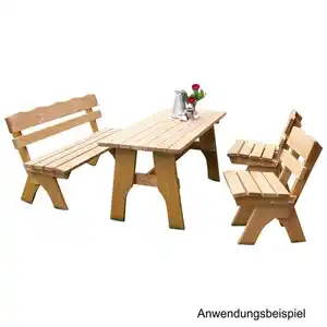 Gartensitzgruppe Freital 4-teilig, 150 cm Kiefer hell