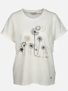 Damen Shirt mit Pusteblumenprint Weiß