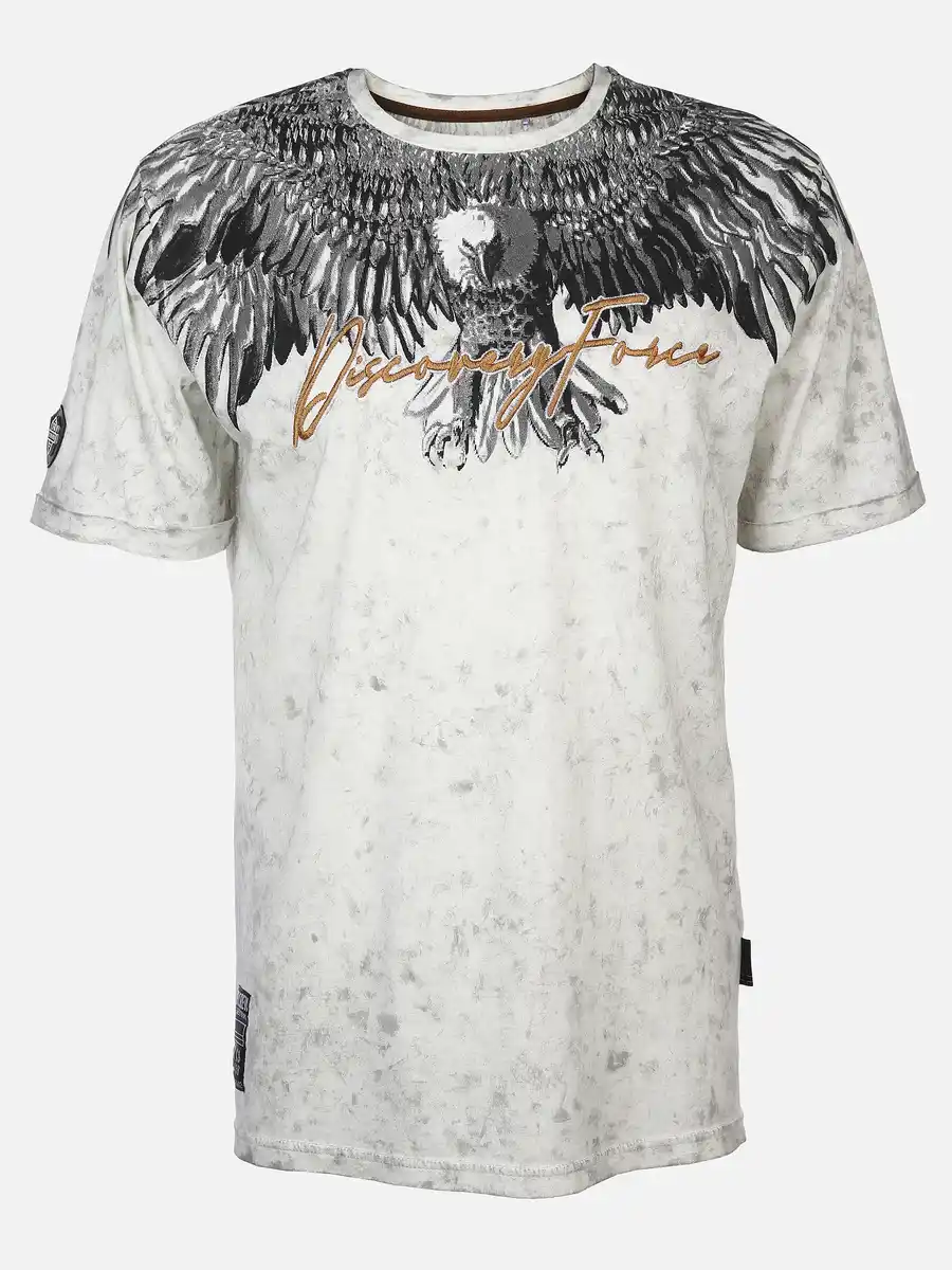 Bild 1 von Herren Shirt mit coolem Frontprint Weiß