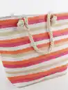 Bild 3 von Damen Strohtasche mit Streifen Bunt